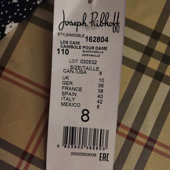 JOSEPH RIBKOFF Top Tank Tunic Layered Split Front 162804 NEW New with Tags Sz 8 - Picture 9 of 12